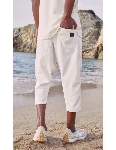 Sarouel Bermuda Coton Stretch Beige...