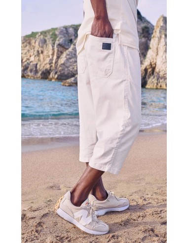 Sarouel Bermuda Coton Stretch Beige...